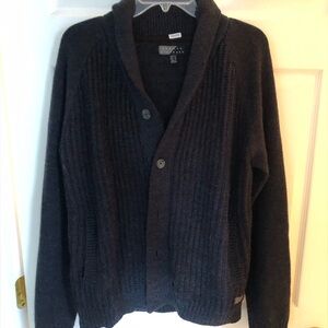 Grandpa Eclectic Button Up Oversized Drop Shoulder Wool blend Cardigan